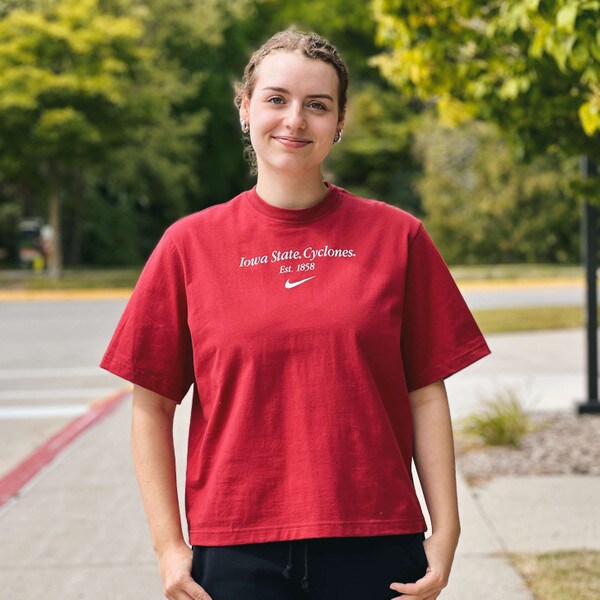Nike® Women's Iowa State Cyclones Cardinal Boxy T-shirt